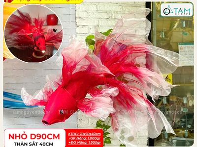 Mô hình cá chép decor đuôi kiếm thân sắt [Có đèn Led - Dáng thon] TCV-CA-05